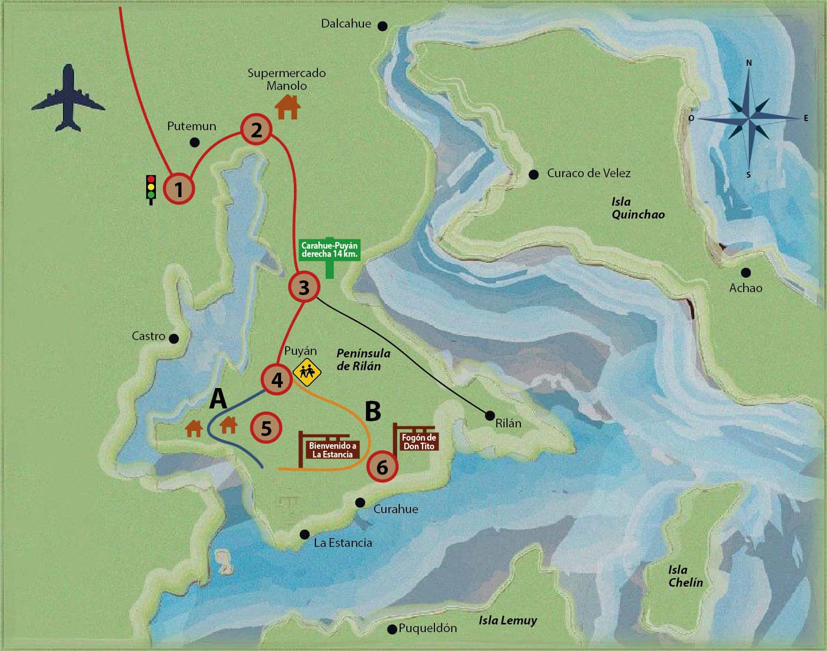 Mapa Estancia Rilán